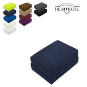 Frottee Spannbettlaken Rundumgummizug Marke Doppelpack 90 x 200 cm Navyblau