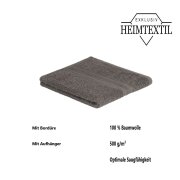 4 x Handtuch 500 g/m²  50 x 100 cm Anthrazit