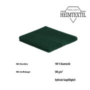 4 x Badetuch 500 g/m² 100 x 150 cm Dunkelgrün