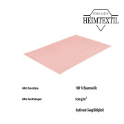 4 x Badvorleger 700 g/m² 50 x 80 cm Rosa