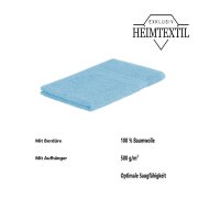 12 x  Gästetuch 500 g/m²  30 x 50 cm Hellblau