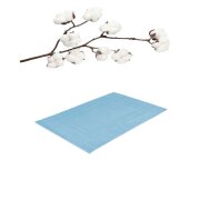 4 x Badvorleger 700 g/m² 50 x 80 cm Hellblau