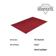 4 x Badvorleger 700 g/m² 50 x 80 cm Bordeaux