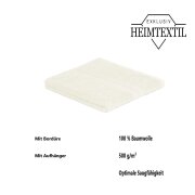 4 x Badetuch 500 g/m² 100 x 150 cm Naturweiß