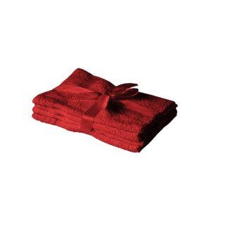 4 x Handtuch 500 g/m²  50 x 100 cm Rot