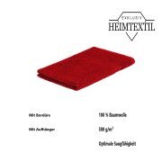 12 x  Gästetuch 500 g/m²  30 x 50 cm Rot